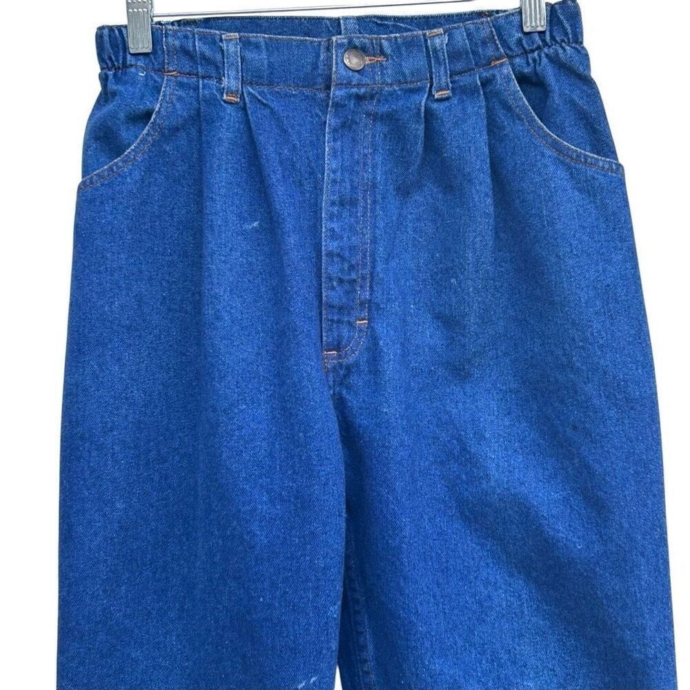 Vintage 90's Wrangler Mom Jeans Women's Size 12 Blue Denim Relaxed Fit - Picture 4 of 11